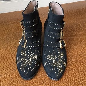 Chloe Susanna Studded Suede Ankle Boot